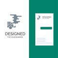 Automobile, Car, Emission, Gas, Pollution Grey Logo Design and Business Card Template
