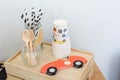 Automobile cars decoration cutlery on a birthday party