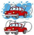 Automobile Cartoon Character Car Wash Royalty Free Stock Photo