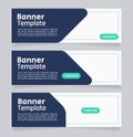 Automobile dealership service web banner design template