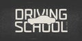 Automobile driving school vector logo, sign, emblem