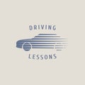 Automobile driving school vector logo, sign, emblem