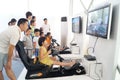 Automobile driving simulation, to attract people to experience