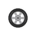 Automobile flat wheel icon