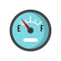 Automobile fuel sensor icon, flat style Royalty Free Stock Photo