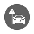 Automobile hit road cap icon Royalty Free Stock Photo