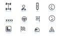 Automobile icons Royalty Free Stock Photo