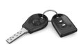 Automobile key and alarm system on white