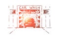 Automobile mechanical washing station, transport pressure shower, vehicle care, maintenance