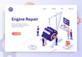 Automobile Repair Service Isometric Vector Website