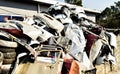Automobile scrapyard waste material