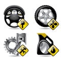 Automobile service icons Royalty Free Stock Photo