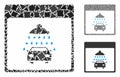 Automobile shower calendar page Mosaic Icon of Raggy Items