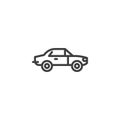 Automobile side view line icon