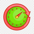 Automobile speedometer icon, cartoon style