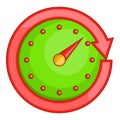 Automobile speedometer icon, cartoon style