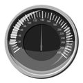 Automobile speedometer icon, gray monochrome style