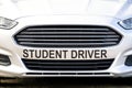 Automobile with Student Driver Lettering Royalty Free Stock Photo