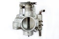 Throttle valve closeup on white background