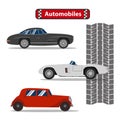 Automobiles cars design vector