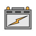 Automotive battery color icon