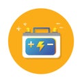 Automotive battery flat icon vector design Royalty Free Stock Photo