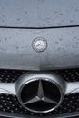 Automotive: Close up of the grille / badge on a Mercedes sports car. 2 Royalty Free Stock Photo