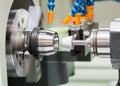 Automotive cnc lathe and cnc grinding part Royalty Free Stock Photo