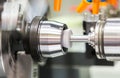 Automotive cnc lathe and cnc grinding part Royalty Free Stock Photo
