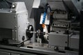 Automotive cnc lathe and cnc grinding part Royalty Free Stock Photo