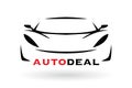Sports car vehicle silhouette logo design Royalty Free Stock Photo