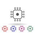 Automotive electronics multi color icon. Simple glyph, flat vector of car repear icons for ui and ux, website or mobile