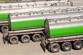 Automotive fuel tankers shipping fuel, logistics truck, oil, power