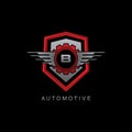 Automotive Gear Wing B Letter Logo