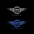 Automotive Gear Wing D Letter Logo