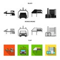 Automotive industry and other web icon in black, flat, monochrome style.New technologies icons in set collection. Royalty Free Stock Photo