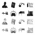 Automotive industry and other web icon in black,monochrome style.New technologies icons in set collection. Royalty Free Stock Photo