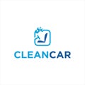 Automotive interior cleaning service logo Royalty Free Stock Photo