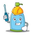 Automotive liquid soap character cartoon