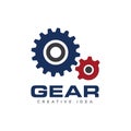 Automotive Unique Circle Gear Icon Logo