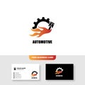 Automotive Logo, Free Business Card - Vector