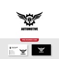 Automotive Logo, Free Business Card - Vector