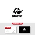 Automotive Logo, Free Business Card - Vector