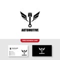 Automotive Logo, Free Business Card - Vector