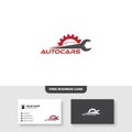 Automotive Logo, Free Business Card - Vector