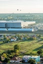 Automotive production hall and hot air balloons, Nitra, Slovakia