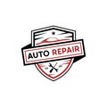 automotive Repair and service logo design badge, best for car shop,garage, spare parts logo premium vector