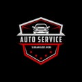 Automotive service logo shield, best for car shop,garage, spare parts logo premium vector