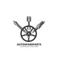 automotive spareparts vector icon illustration design Royalty Free Stock Photo