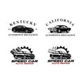 Automotive specialists car logo set vector